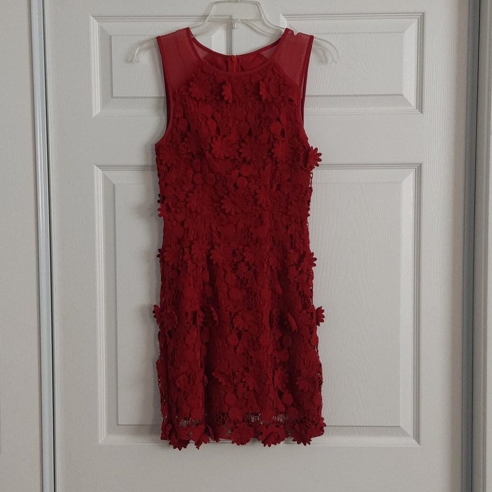 Donated - Urban Outfitters Red Lace Thistle Pearl Dress